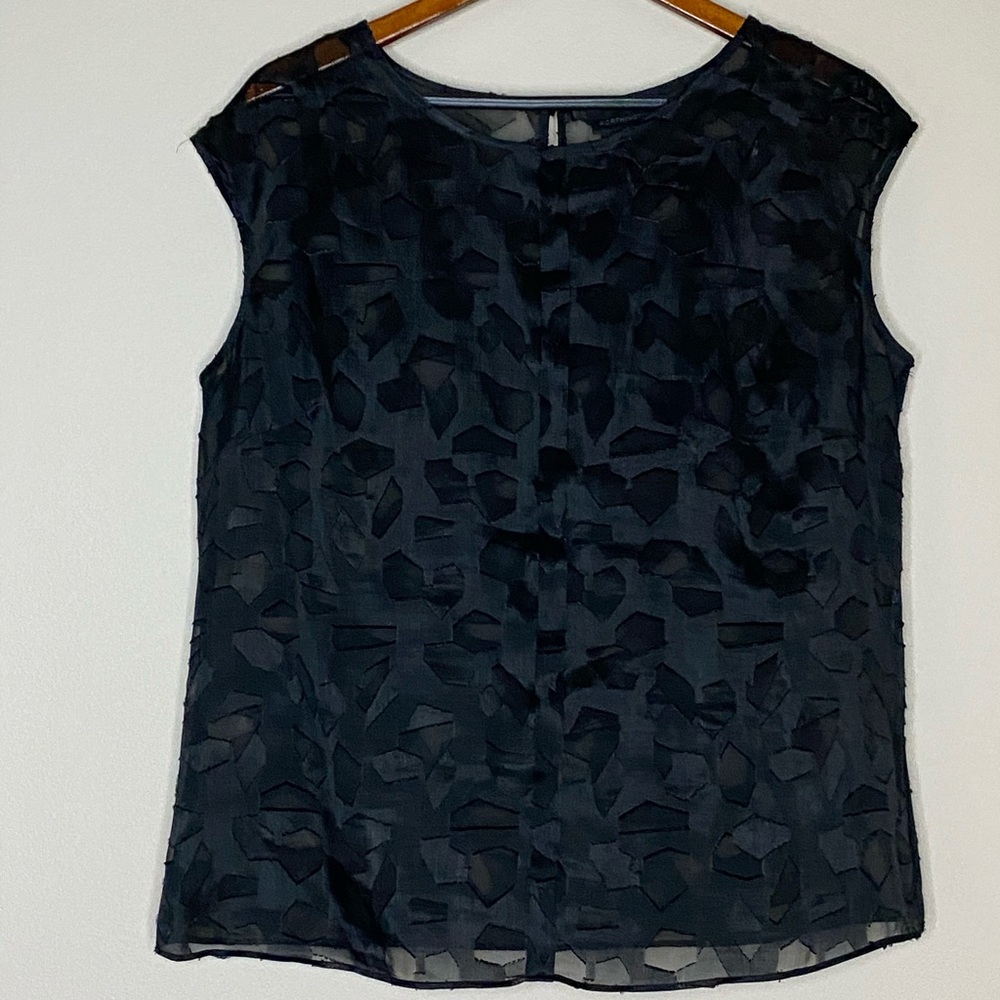 WORTHINGTON Black lace like blouse